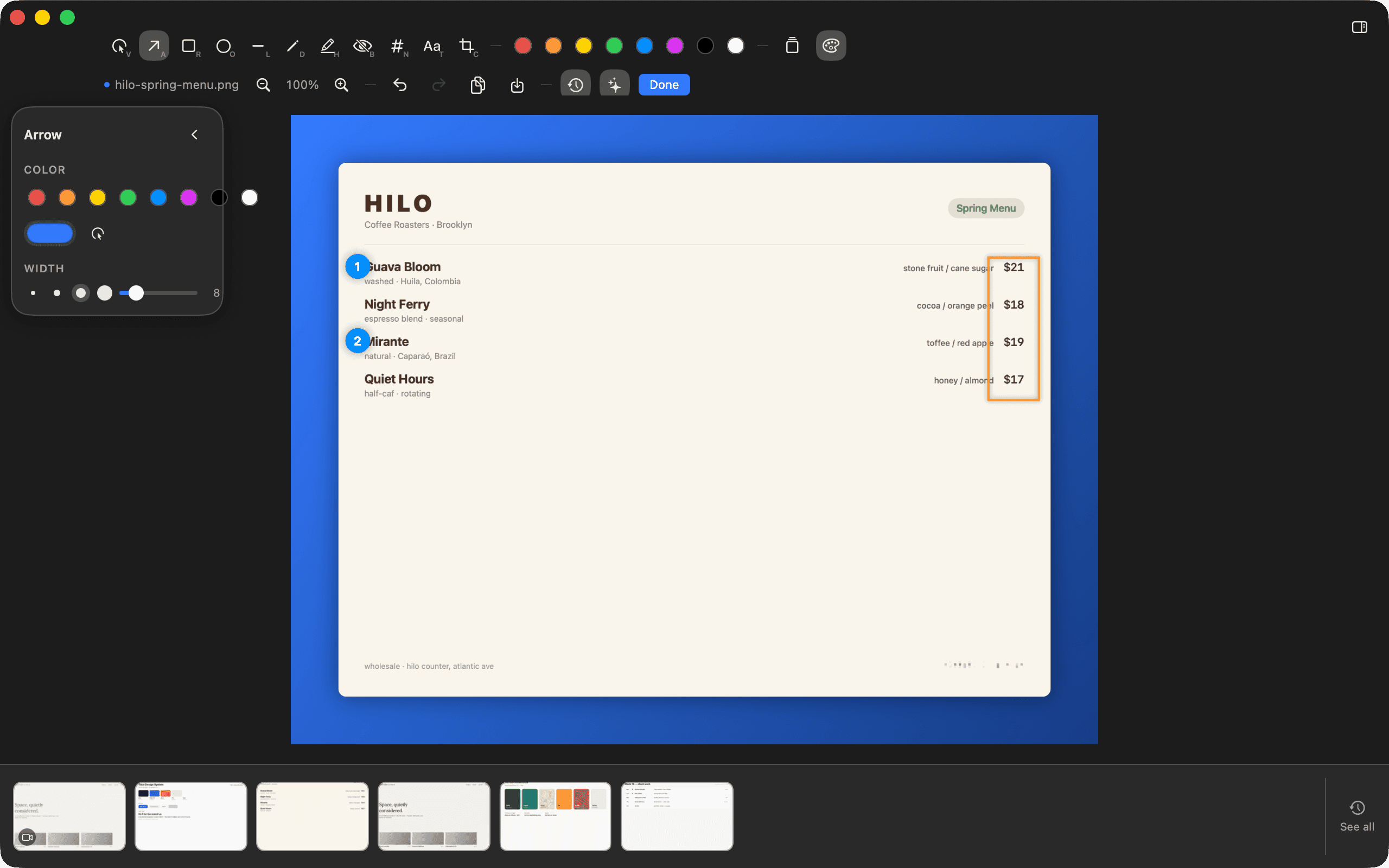 Snapshot — Counters, highlights and irreversible blur